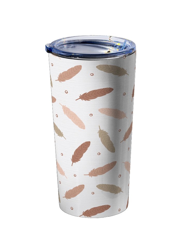 Mocha Mousse Feathers 20oz Stainless Steel Tumbler product image (2)