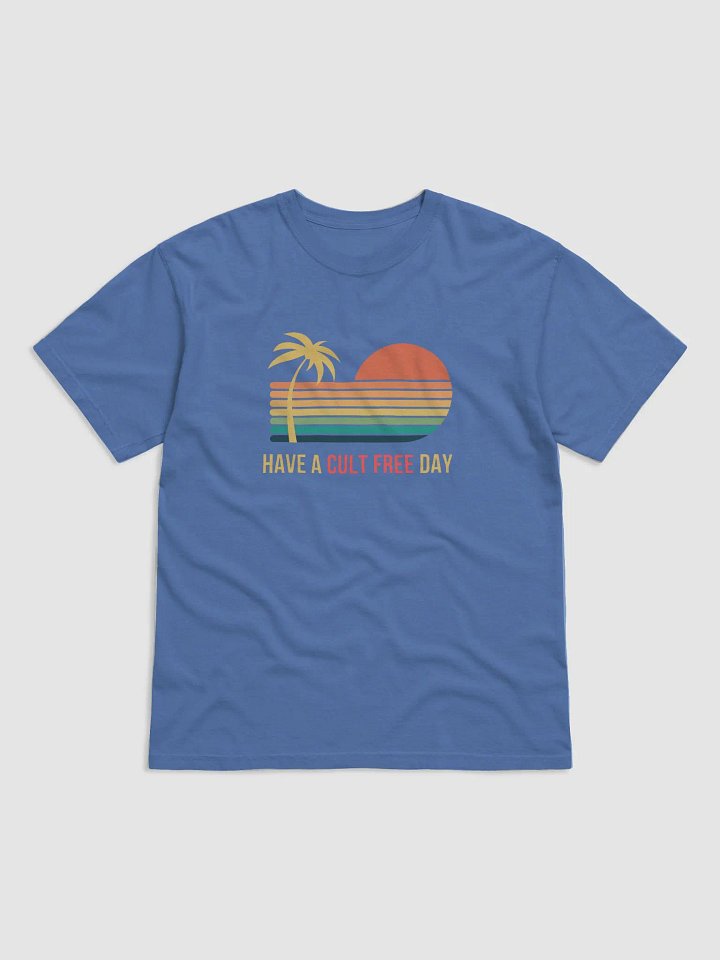 Have a Cult Free Day Retro Blue T-Shirt Mens product image (1)