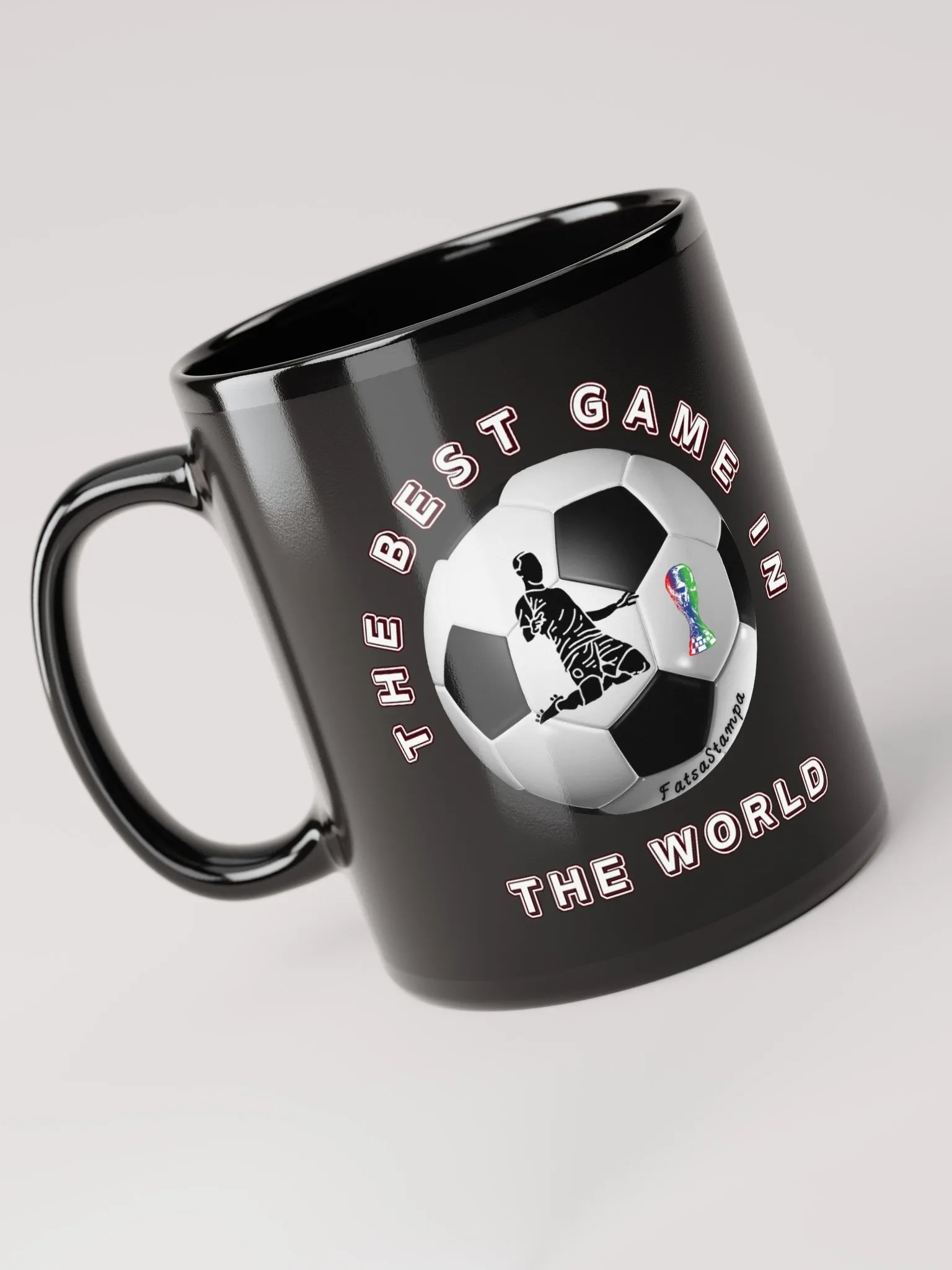 Soccer Celebration Black Mug product image (3)
