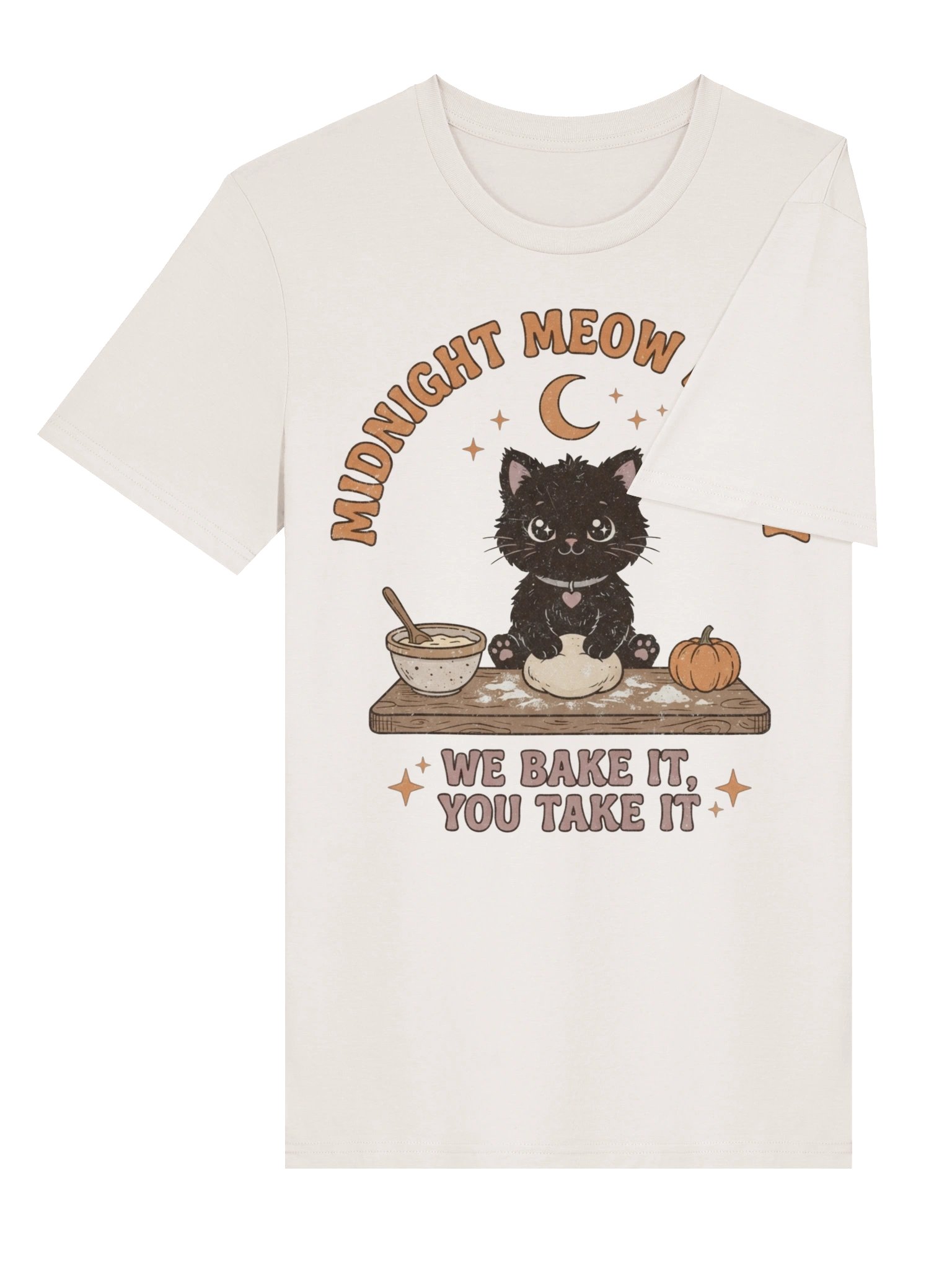 Midnight Meow Bakery Vintage Black Cat T-Shirt product image (5)