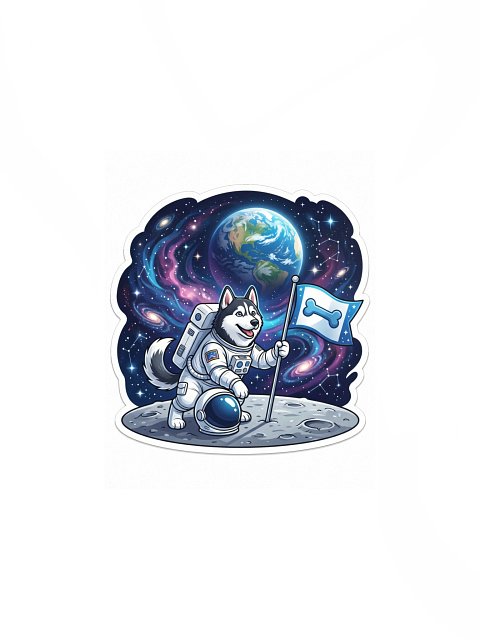 Moonwalk Husky Poster