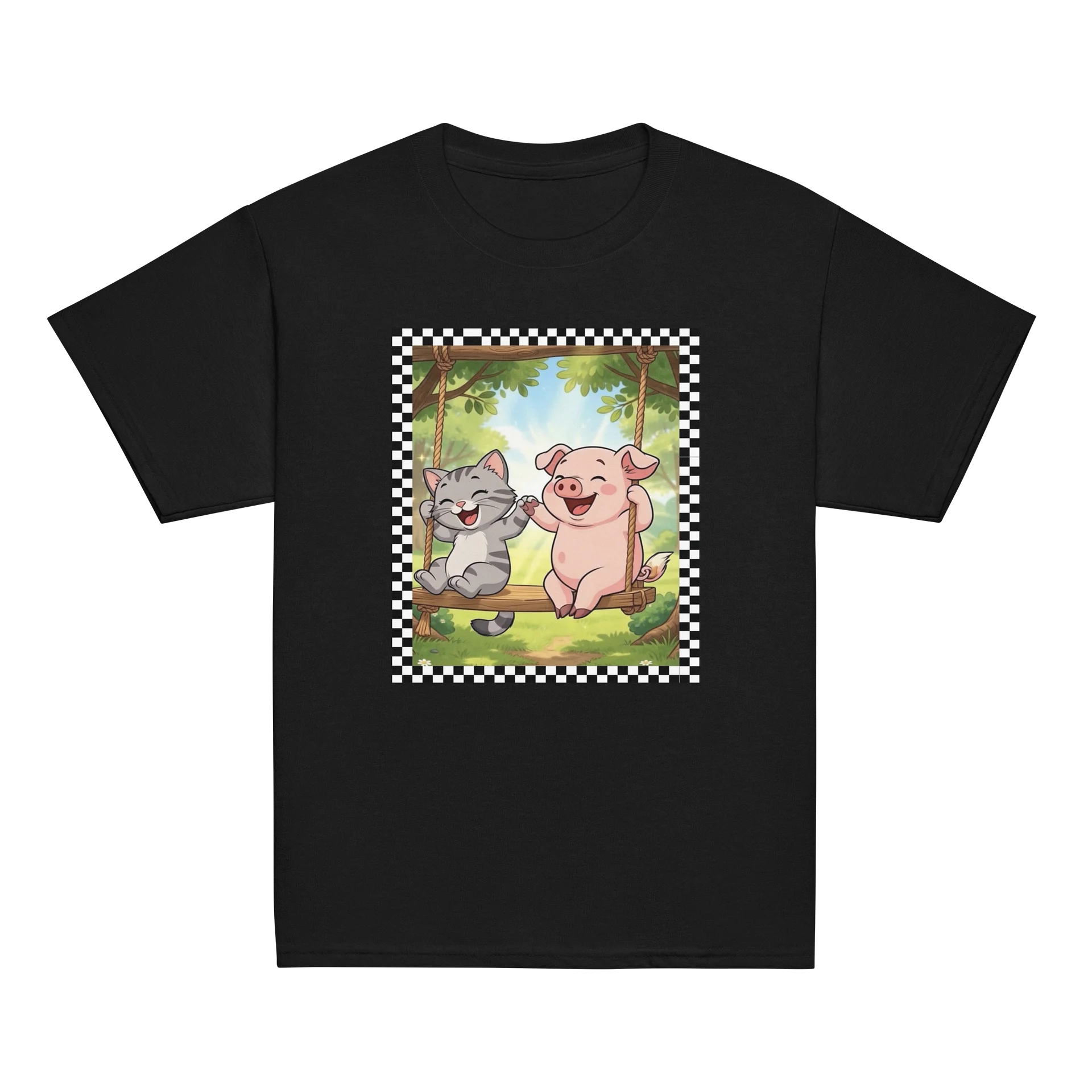 Laughing Kitten & Piglet Farm Friends Youth Tee product image (2)