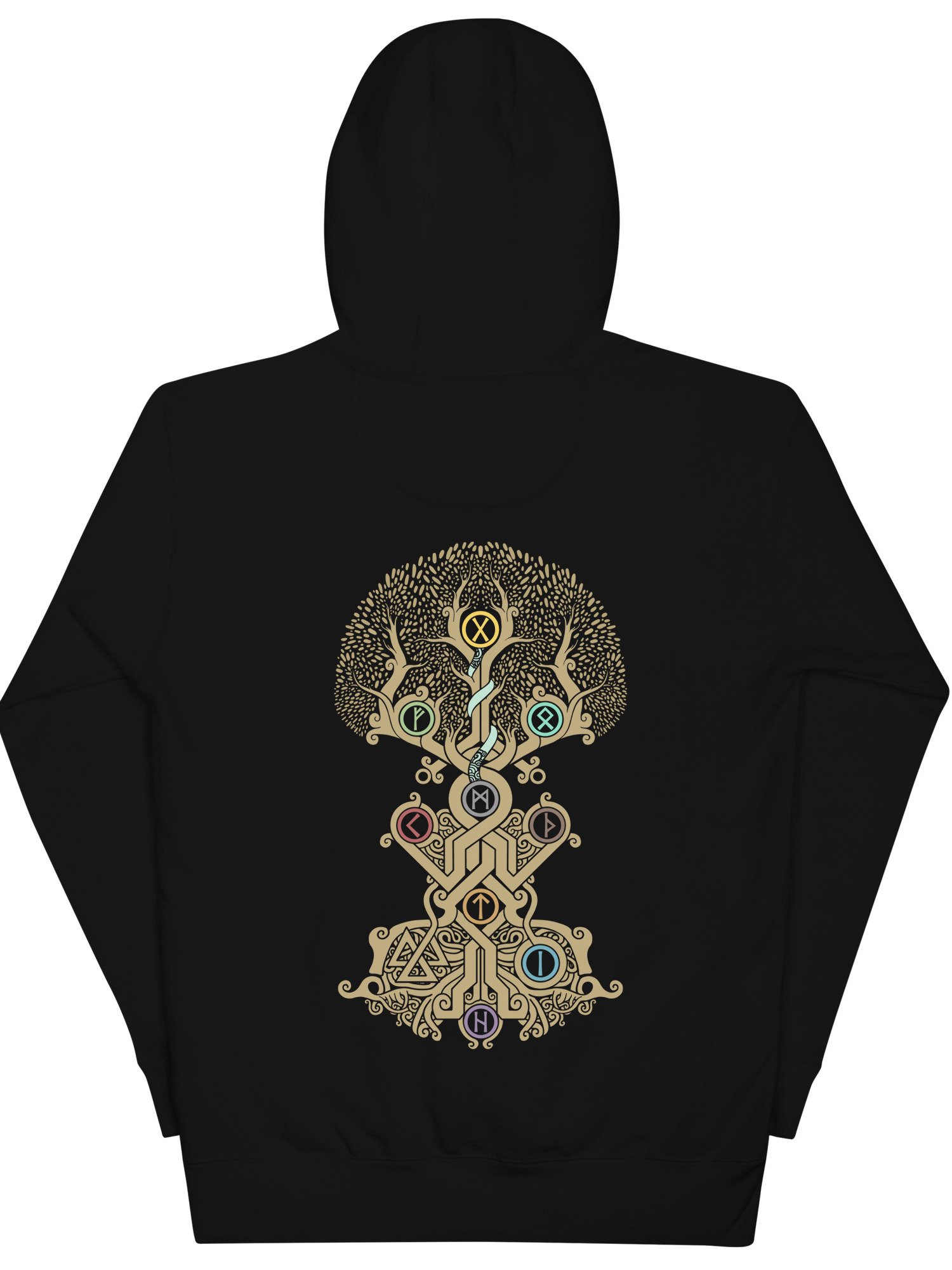 YGGY x BIFROST BIND RUNE TRIPLE PRINT UNISEX HOODIE product image (2)