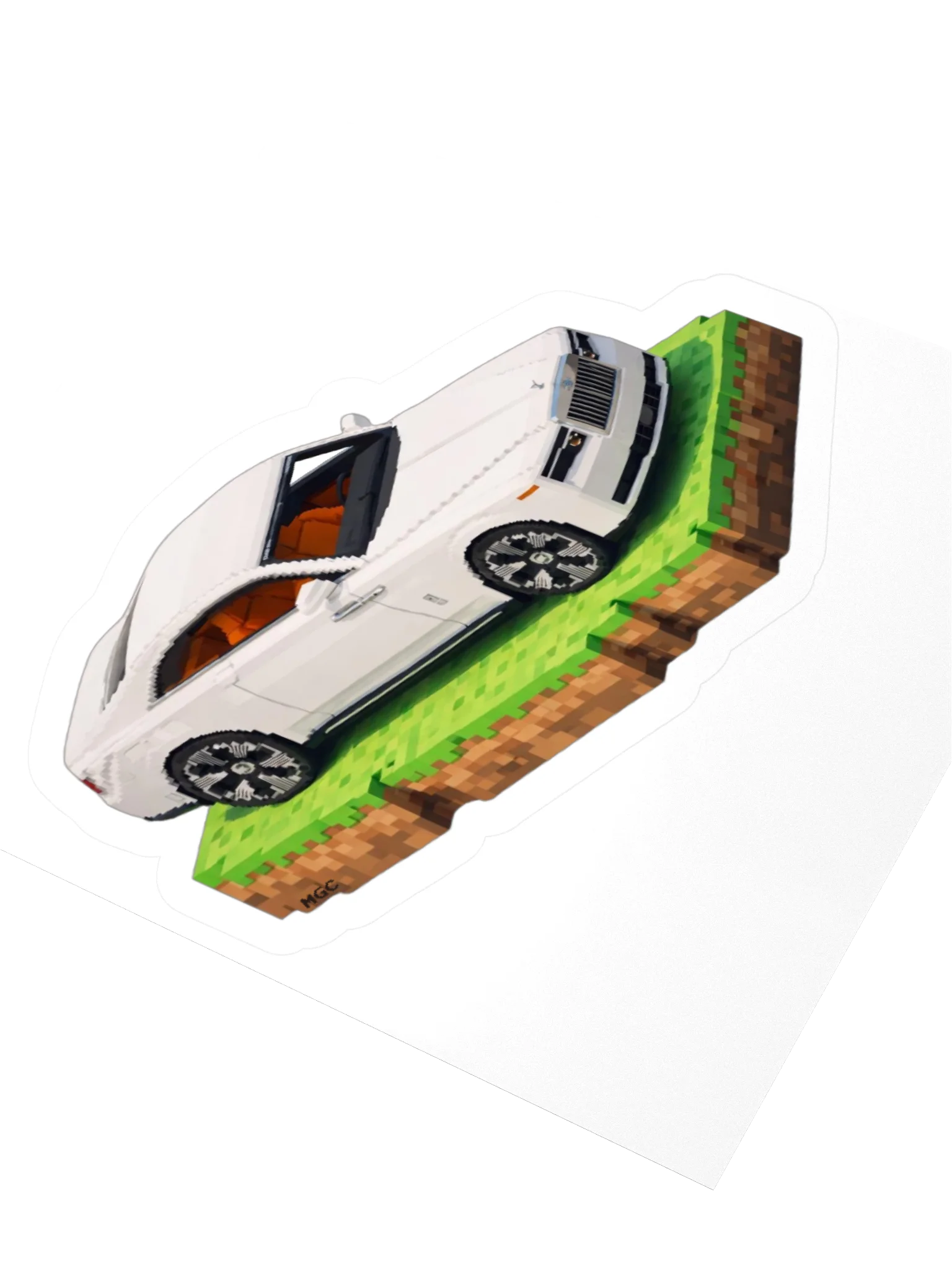 White Rolls Royce Spectre Sticker (Pixel, Retro, Minecraft) product image (9)
