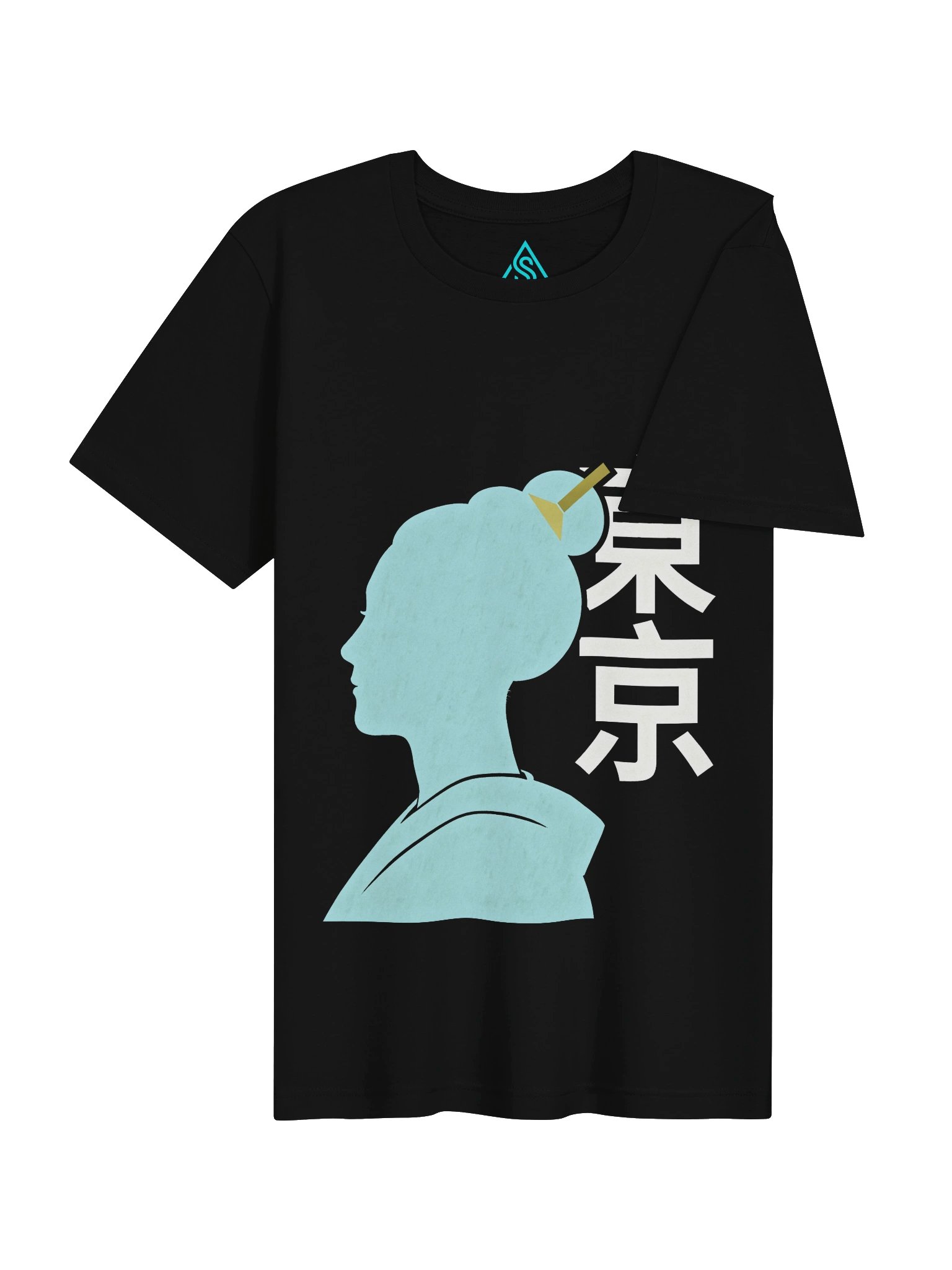 Blue-Haired Japanese Silhouette Tee — Sakamototo | Anime Streetwear | Neo-Tokyo Minimal Drop product image (4)