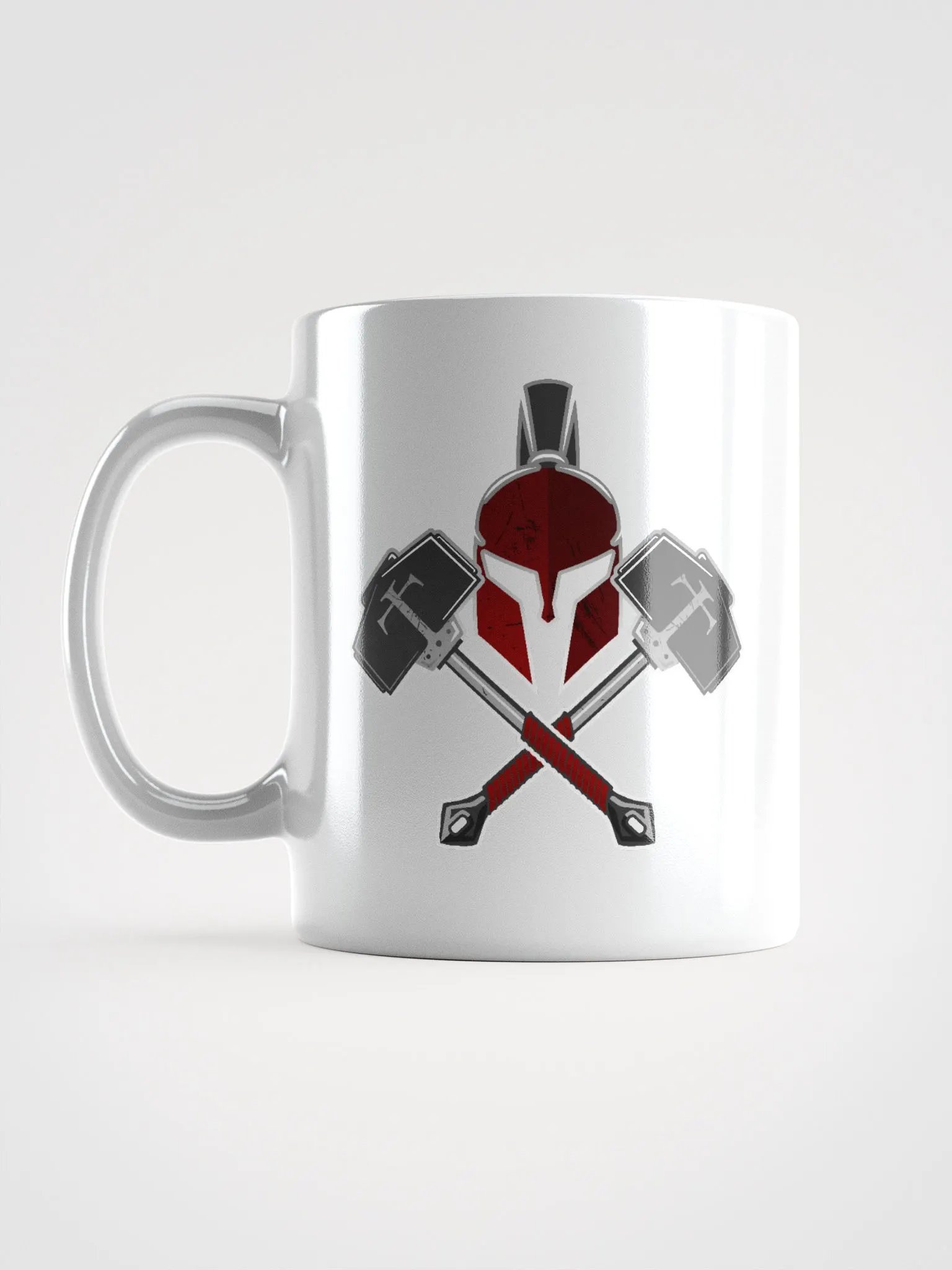 White Mug: Helmet-Logo product image (6)