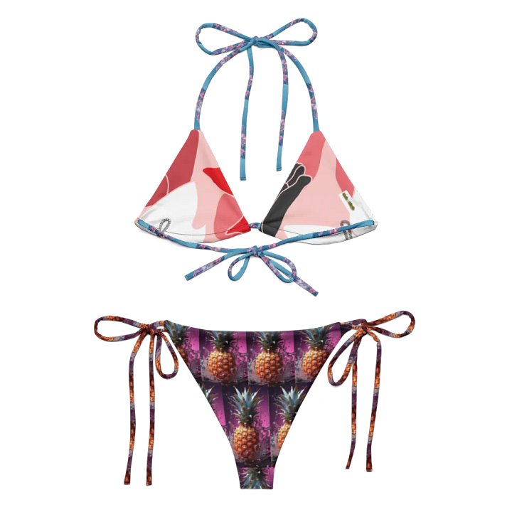 🍍💋 Watery Lips & Pineapple Bikini Set – Playful Tropical Vibes! product image (2)