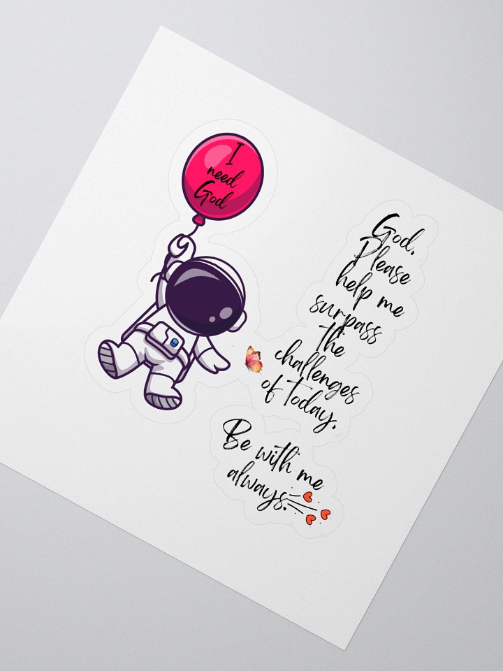 I need God Kiss Cut Stickers product image (2)