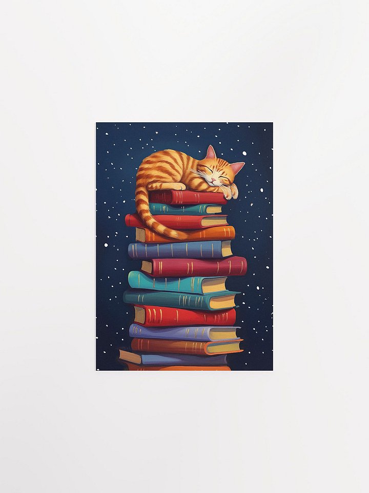 Things I Love - Cats & Books Studio Art Print product image (1)