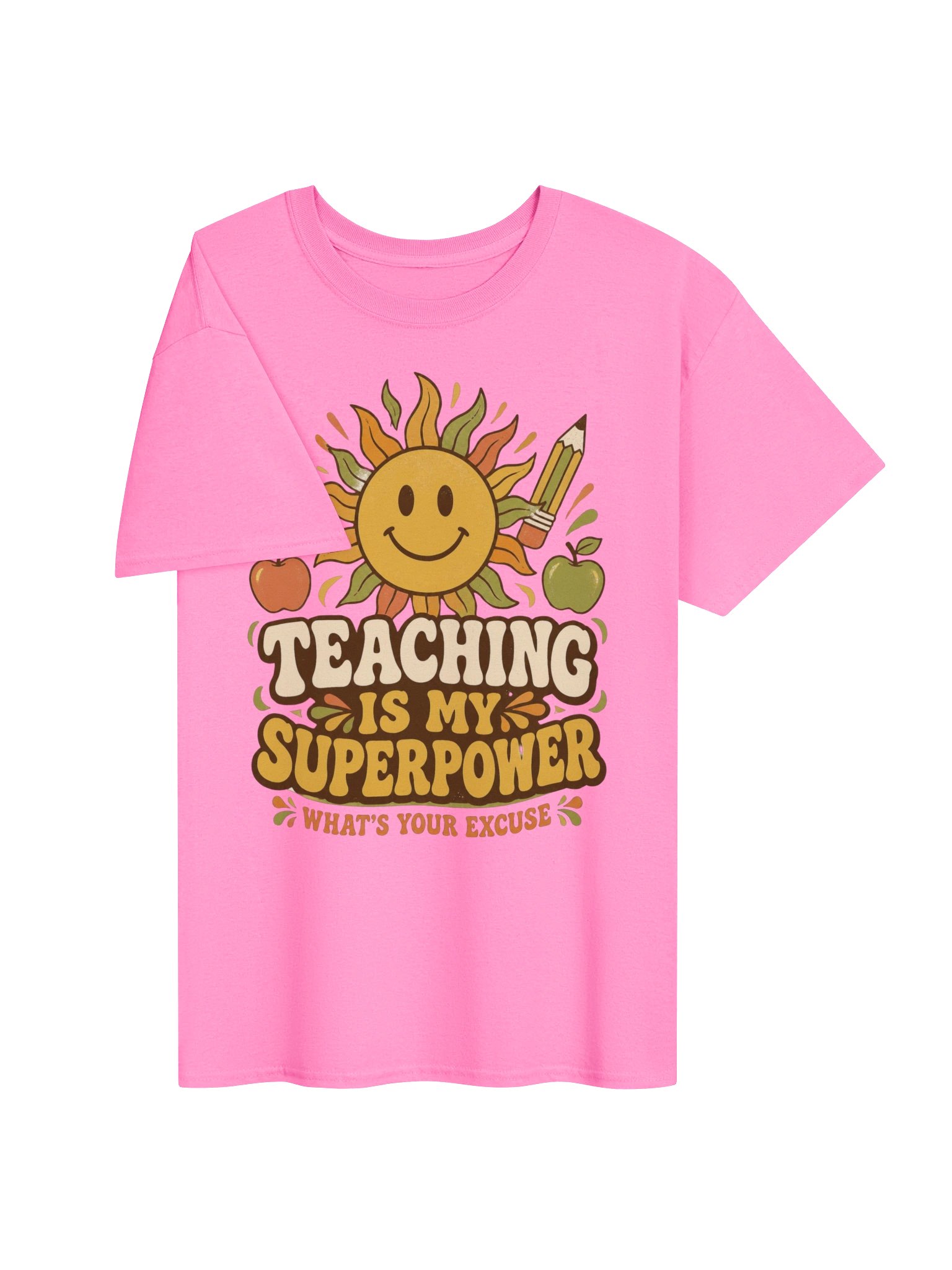 Teaching Is My Superpower Shirt, Funny Teacher Gift, Retro Groovy Teacher Tee, Back To School Teacher Shirt product image (31)