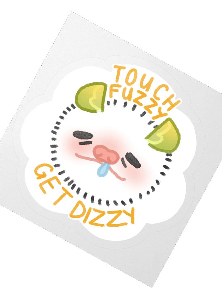Touch fuzzy get dizzy allergies sticker product image (2)