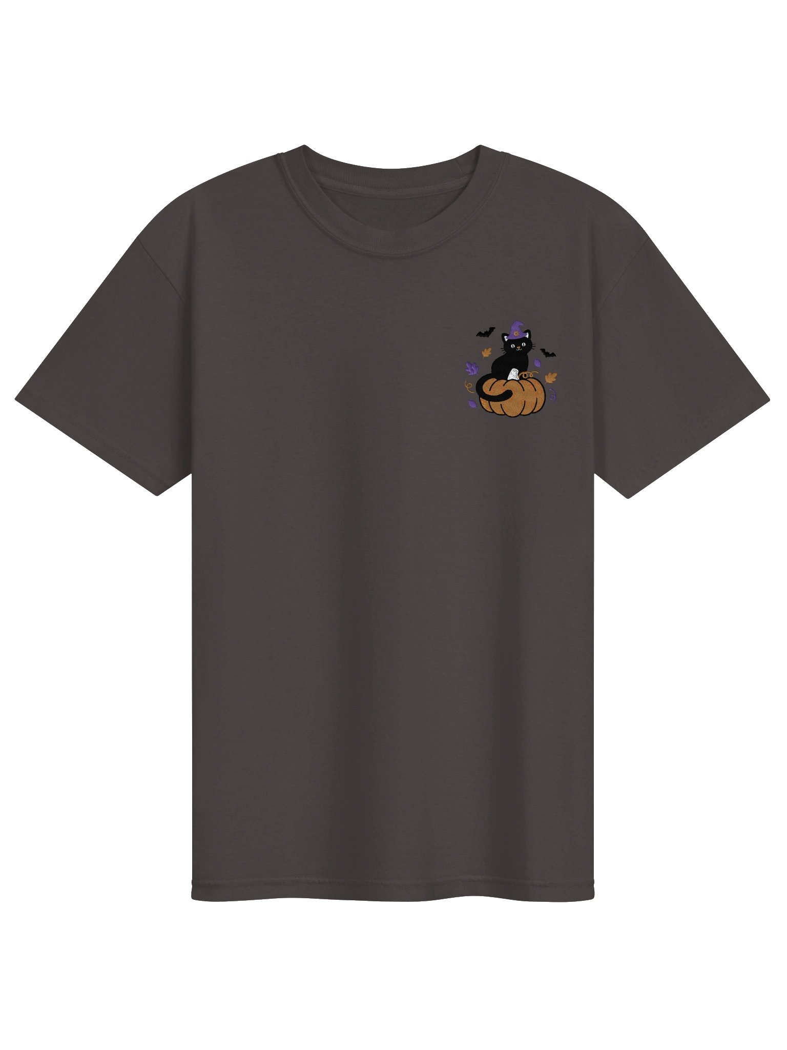 MINAY Originals | Embroidered Black Cat on Pumpkin Heavyweight Tee product image (4)
