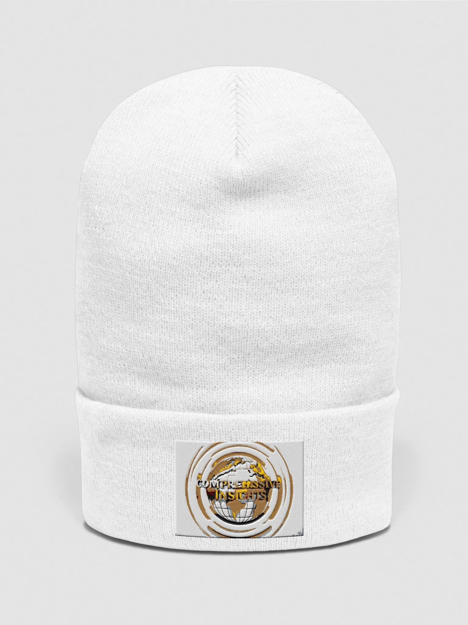 Embroidered White Warm Hat product image (1)