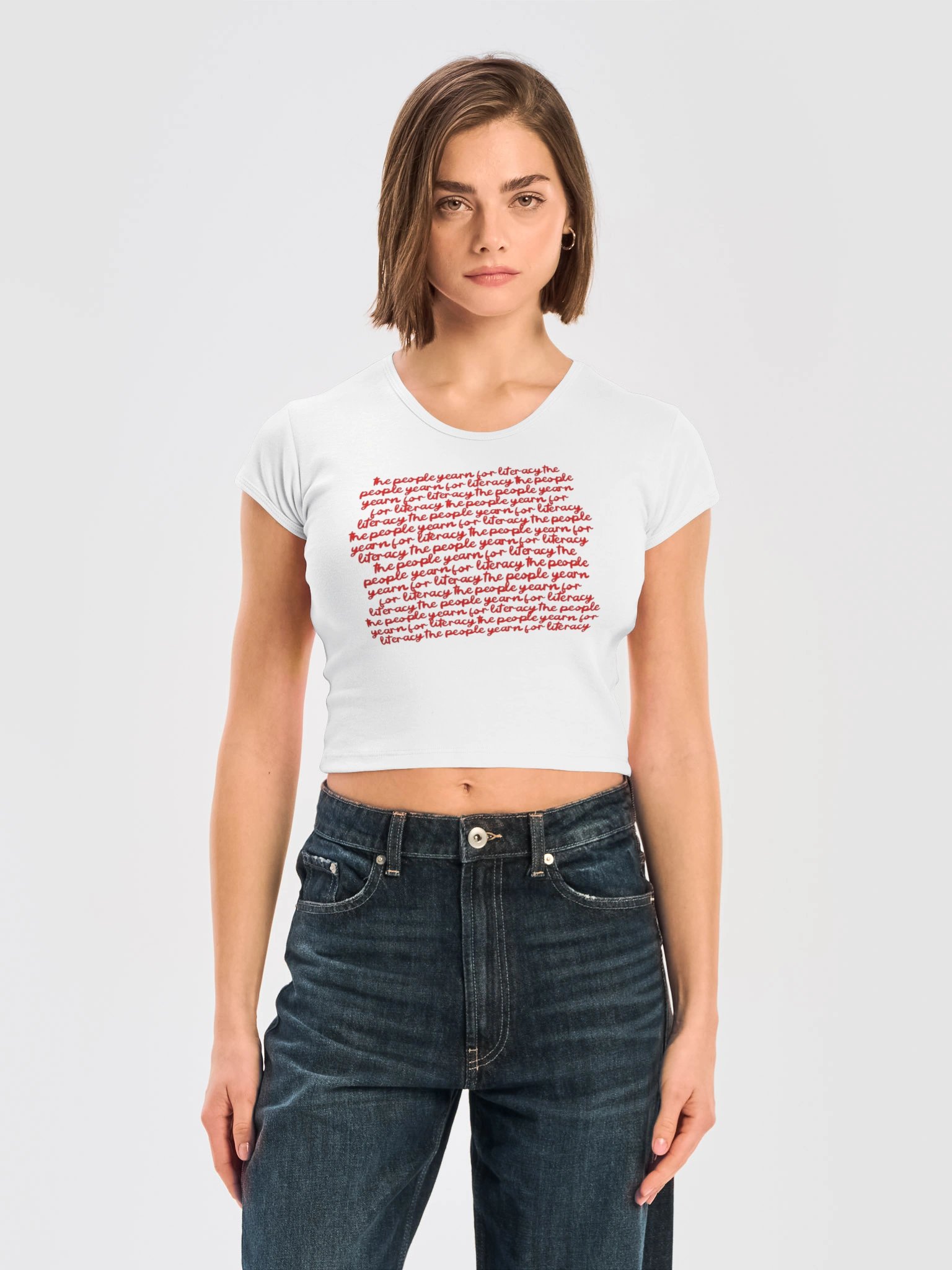 The People Yearn for Literacy Ribbed Baby Tee product image (3)