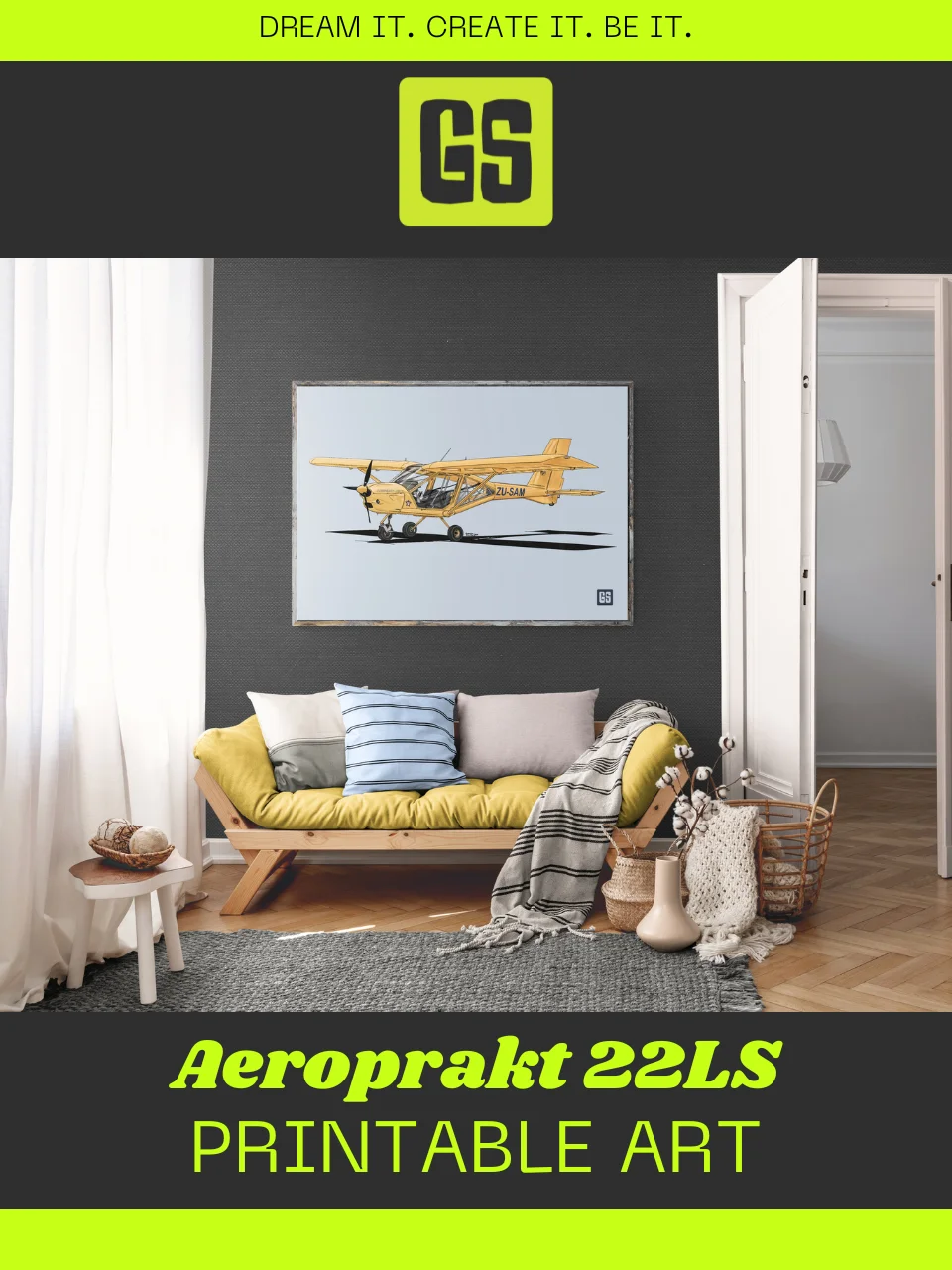 Aeroprakt 22LS Digital Aviation Printable Art Ideal Pilot Gift product image (3)