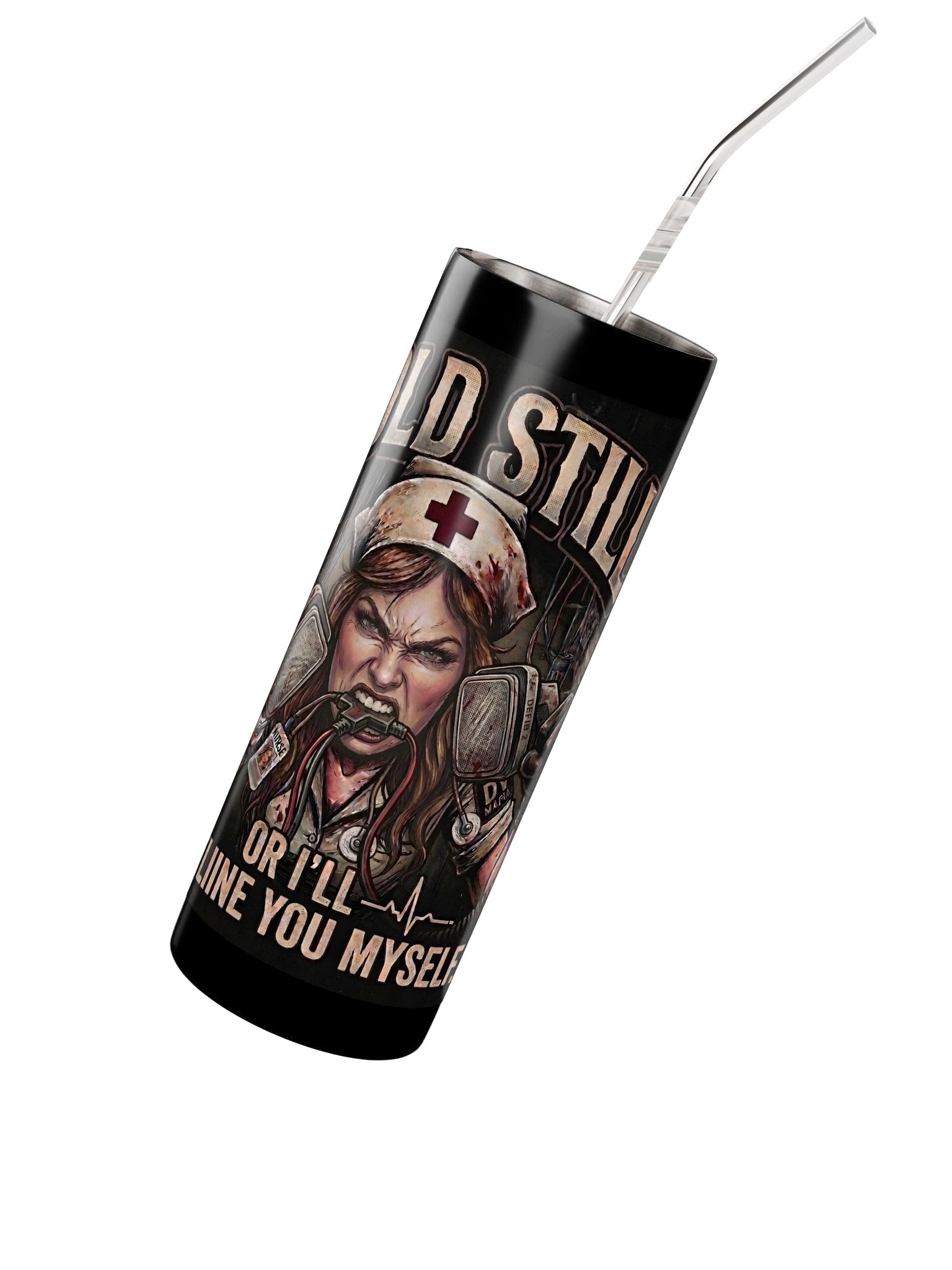 The "Flatline" 20oz Insulated Tumbler product image (2)