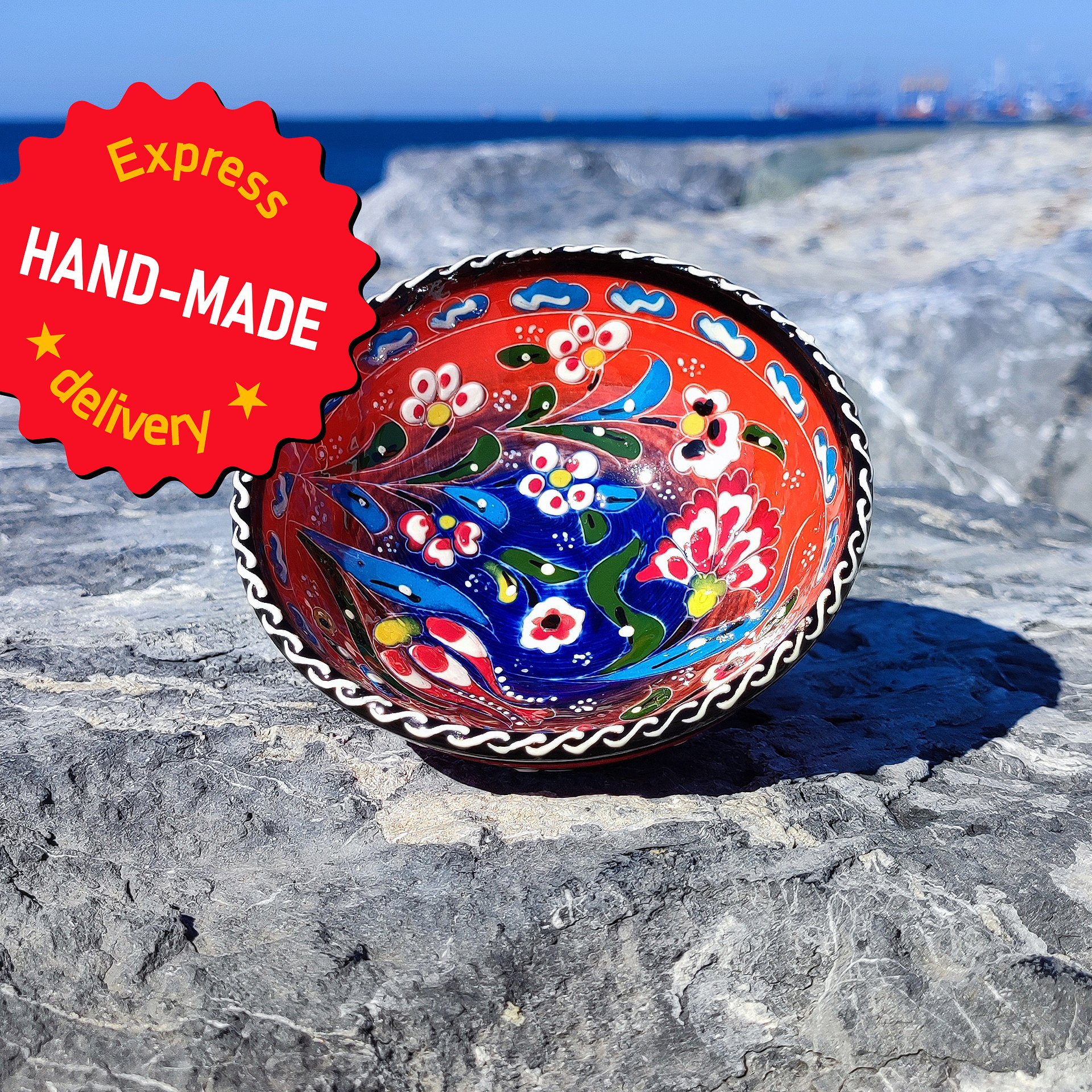 Handcrafted 12cm Ceramic Bowl – Unique Artisanal Pottery for Home Decor product image (3)