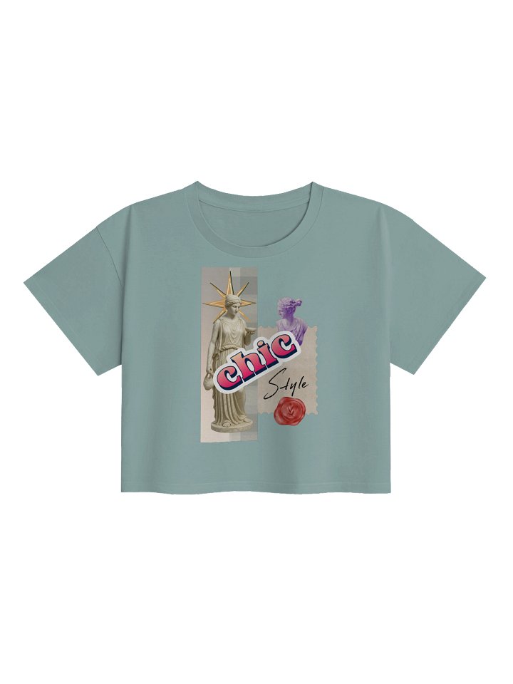 Chic Style Collage Crop Top product image (4)