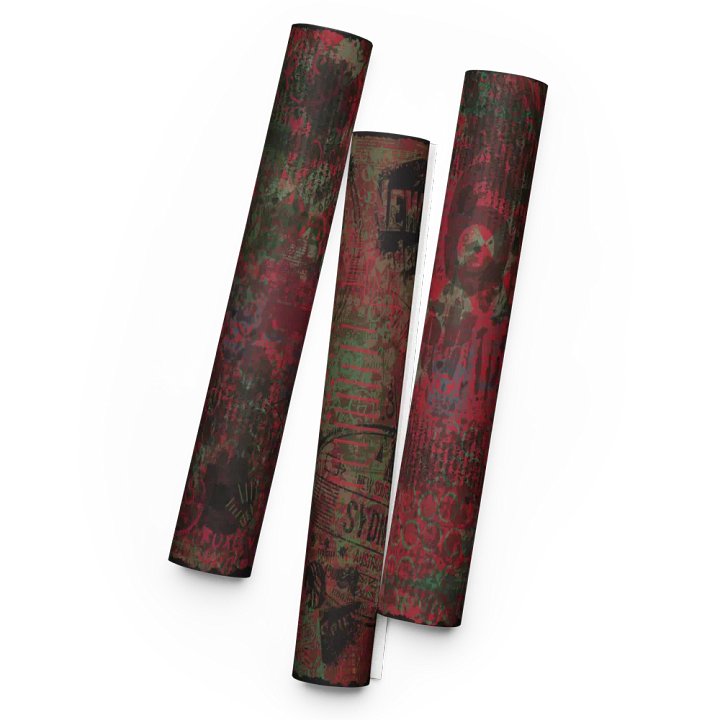 Red Green Grunge Wrapping Paper product image (1)
