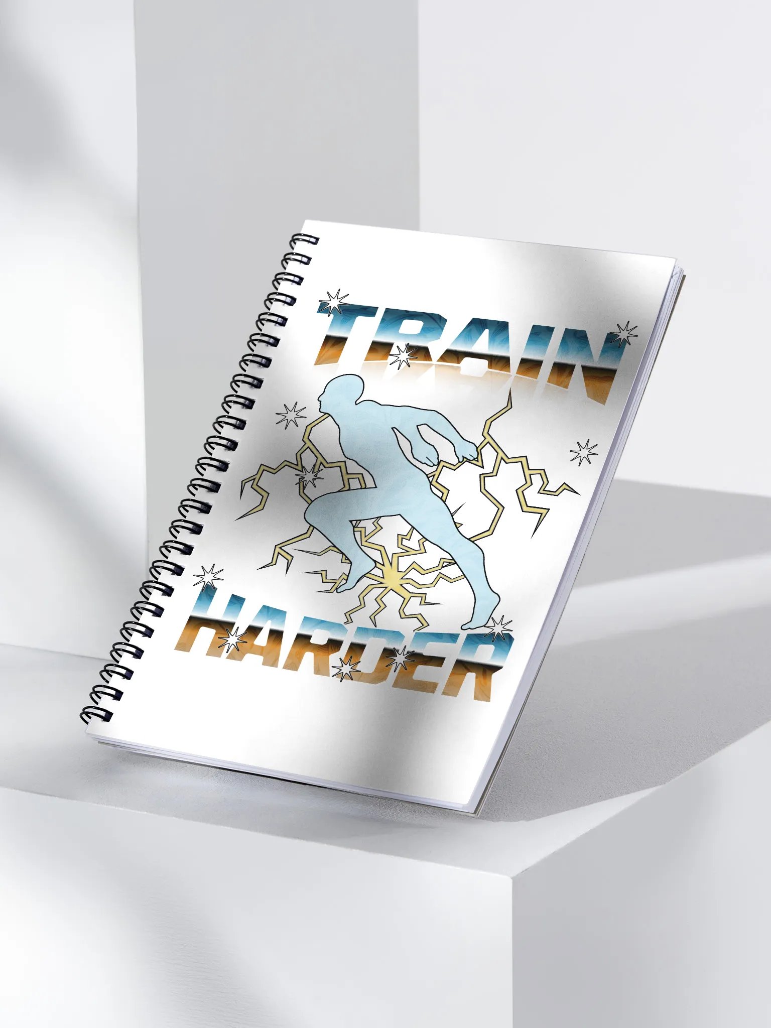 Train Harder Runner Lightning Stride Spiral Notebook product image (2)