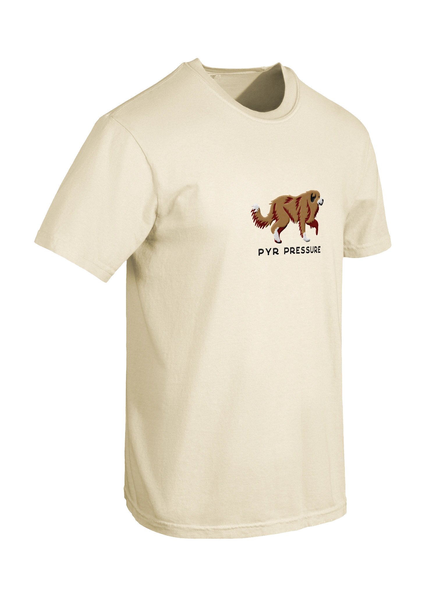 Pyr Pressure T-Shirt(Embroidered) of a Great Pyrenees(Brown) product image (11)