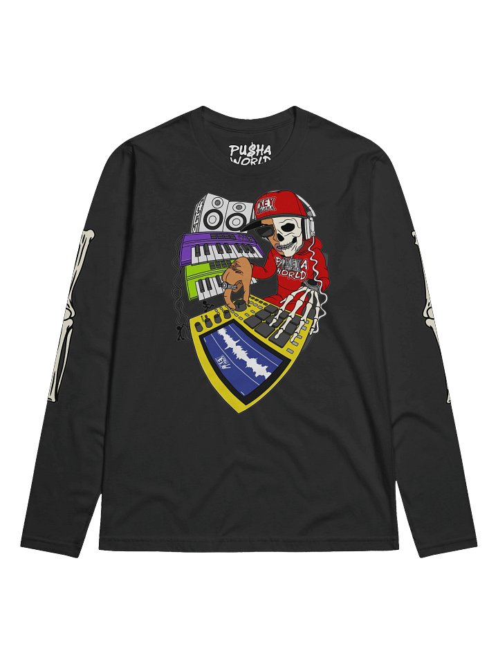 Key Pusha Skeleton Beatmaker Tee Long product image (1)