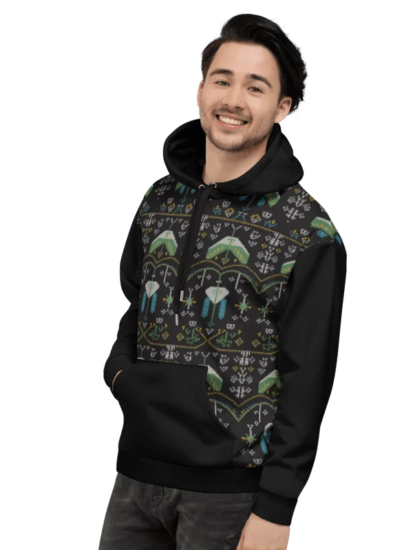 Retro Gamer Pixel Invaders Hoodie – Galactic Edition product image (2)