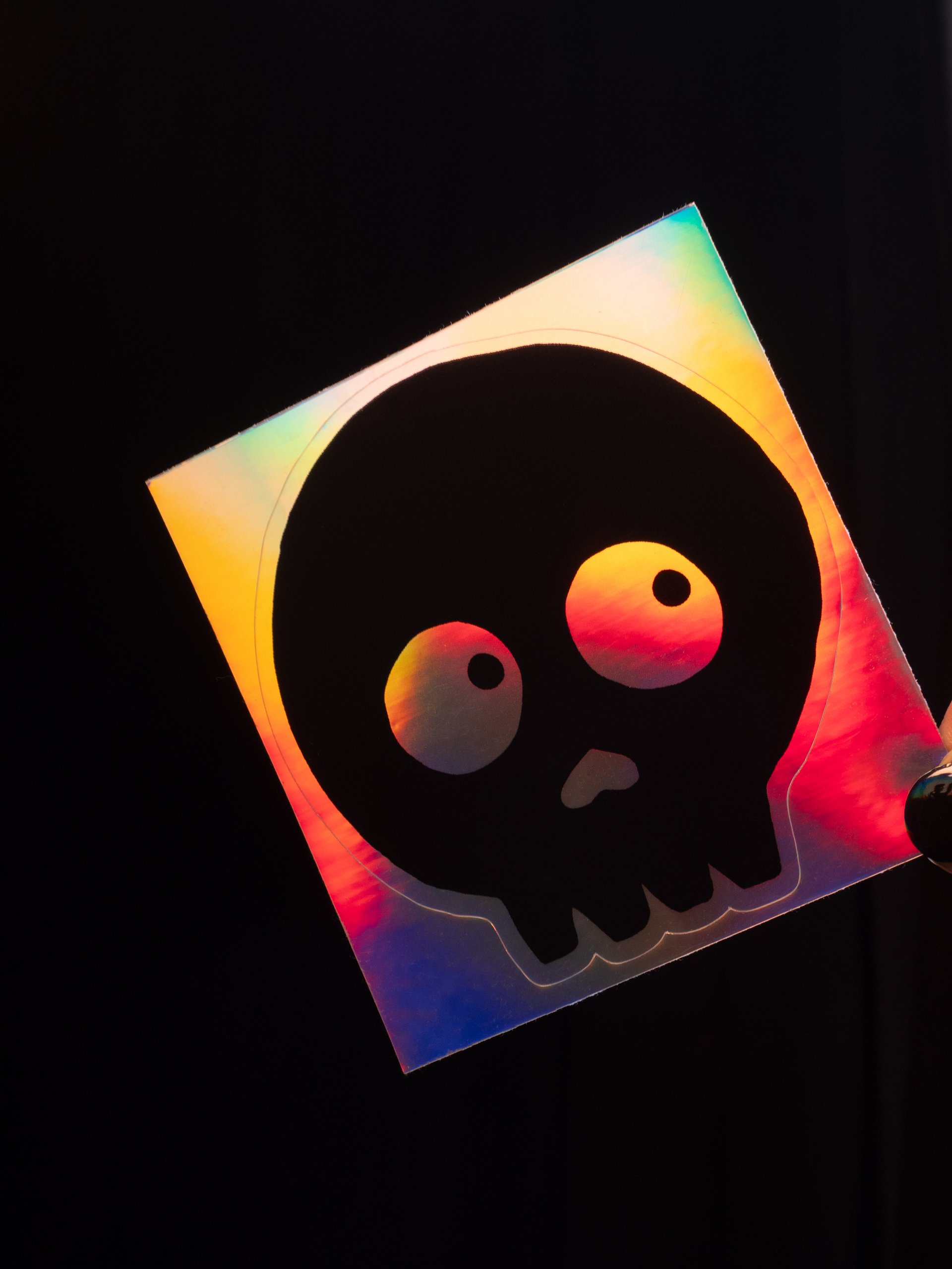 HOLOGRAPHIC STICKER - SKULL 02 product image (6)