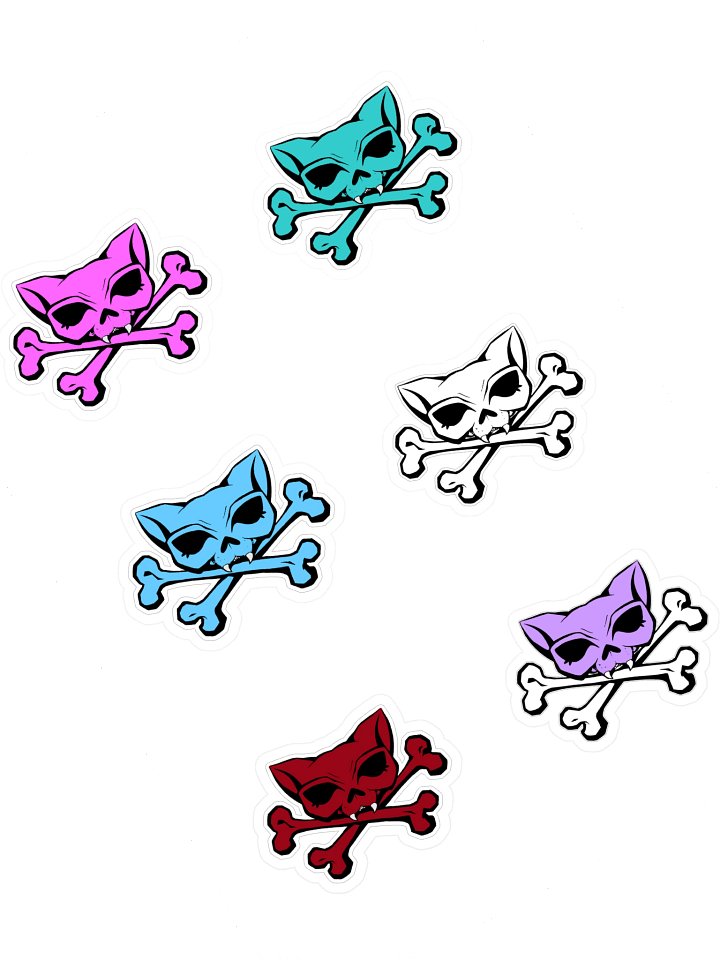 Kat Skull Sticker Sheet product image (1)