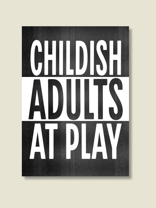 Childish Adults At Play Board Game Room Poster - UNFRAMED product image (1)