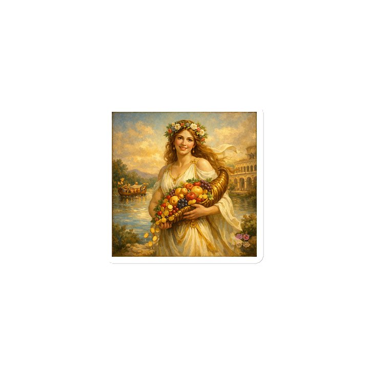 Goddess Fors Fortuna, River and Cornucopia Magnet product image (1)