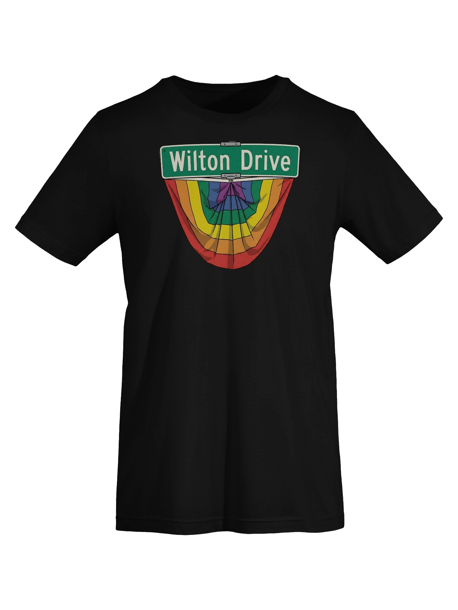 Wilton Drive Rainbow Pride Street Sign T-shirt product image (7)