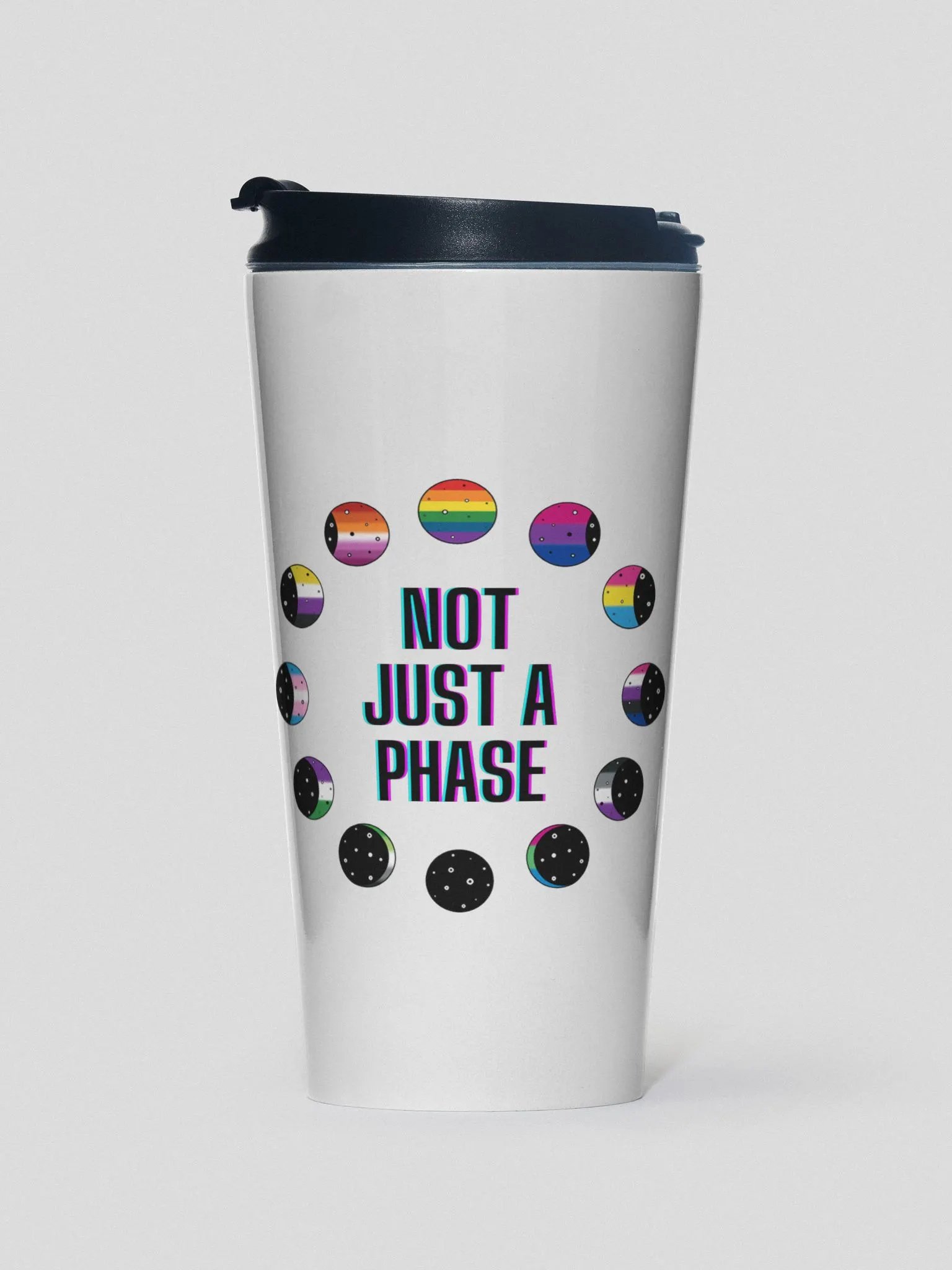"Not Just a Phase" Travel Mug product image (1)