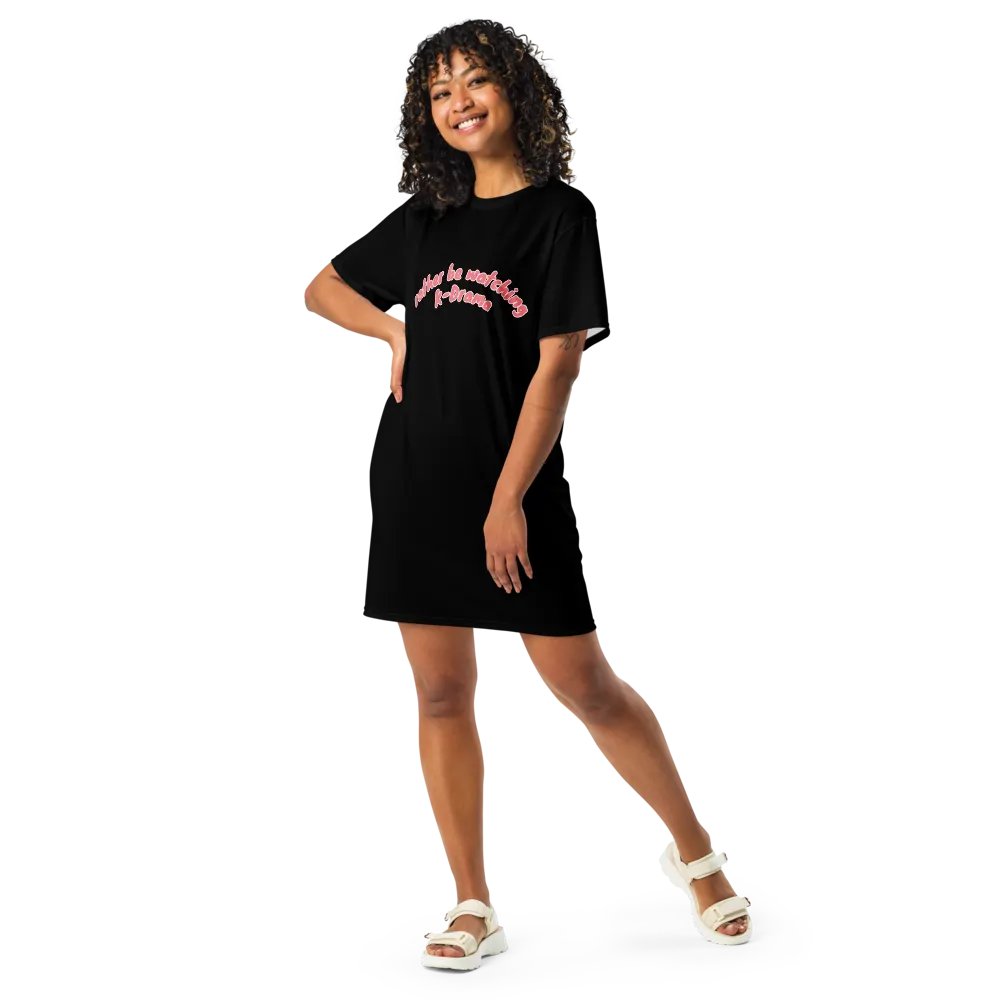 rather be watching kdrama cozy shirt dress product image (9)