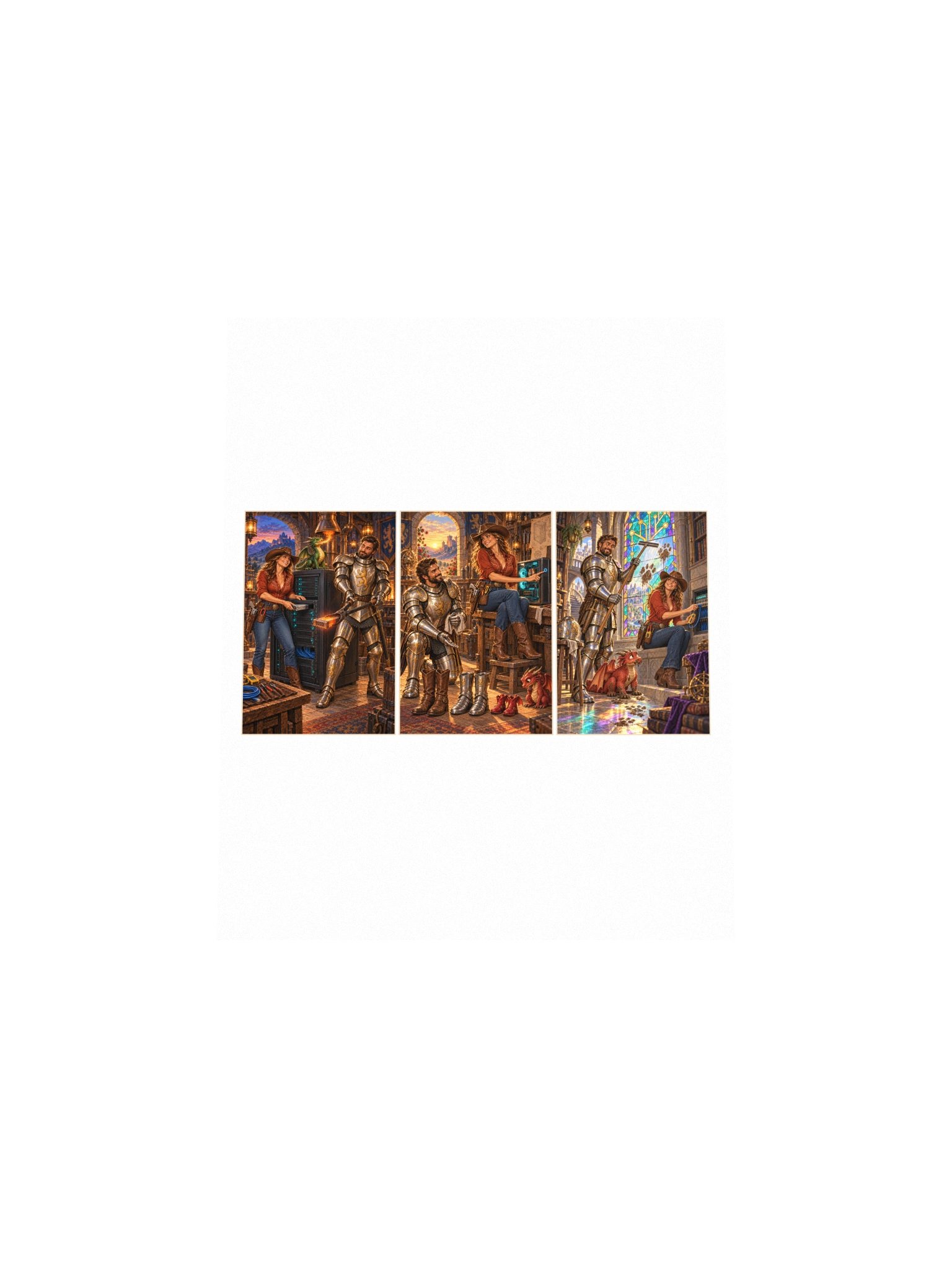 Workshop Triptych Small Art Print product image (4)