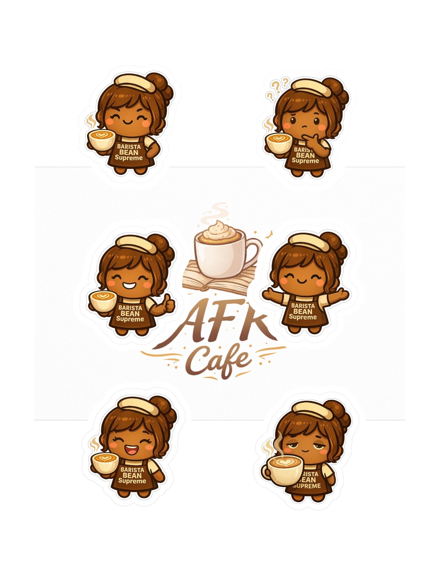 AFK Cafe | Barista Bean Supreme Sticker Sheet ☕ product image (3)