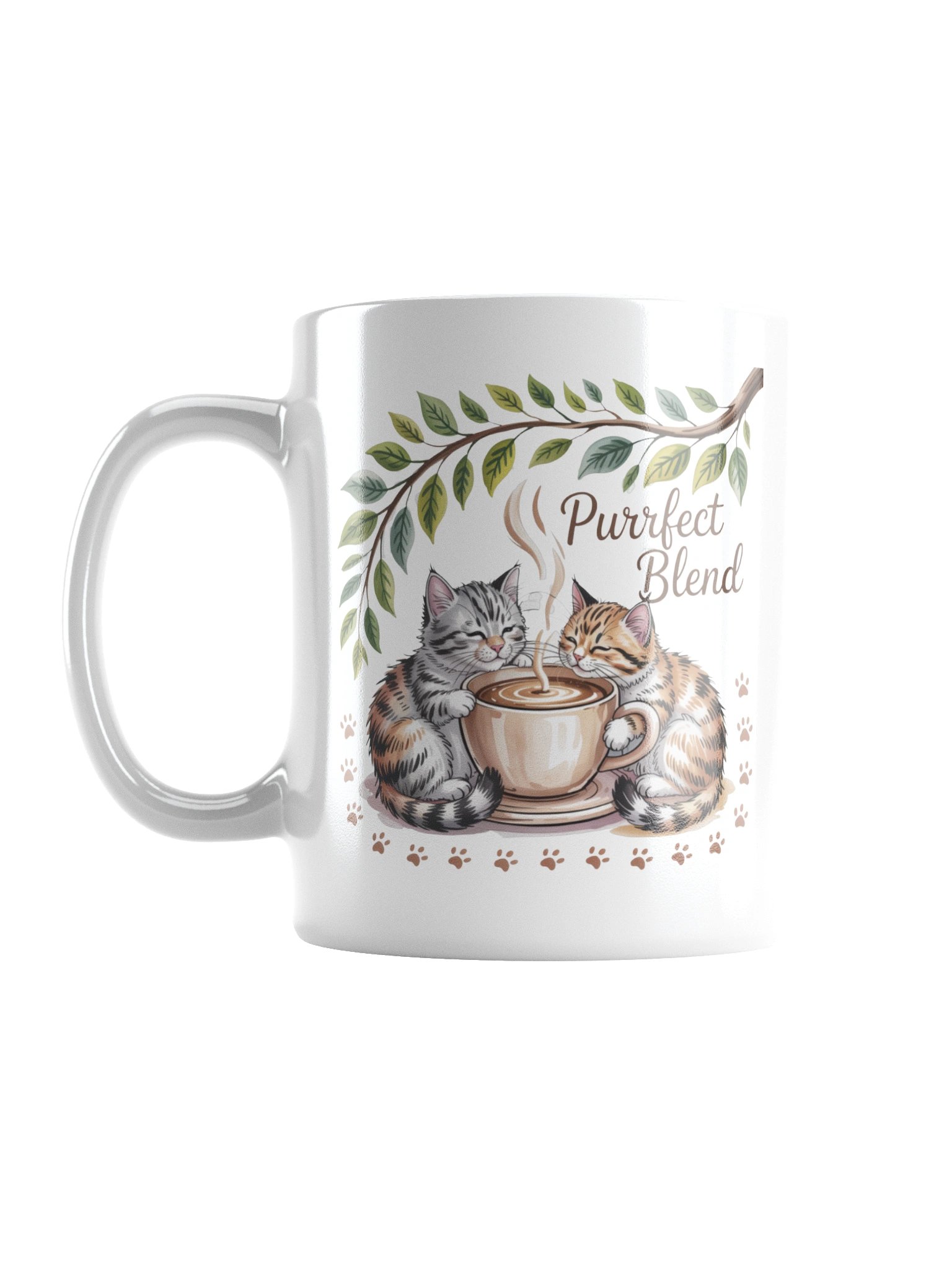 Purrfect Blend Cat Coffee Mug – Adorable Cat Couple Design product image (1)