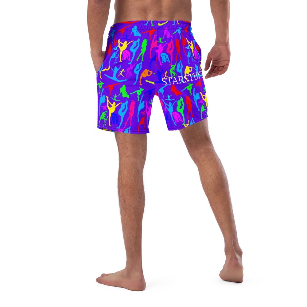 Purple Bright Flexible StarStuff Swim Trunks product image (1)