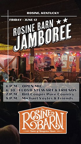 The jamboree season rolls on TONITE at The Rosine Barn! Stop by Phat Bellies for dinner and come on over for great bluegrass ...