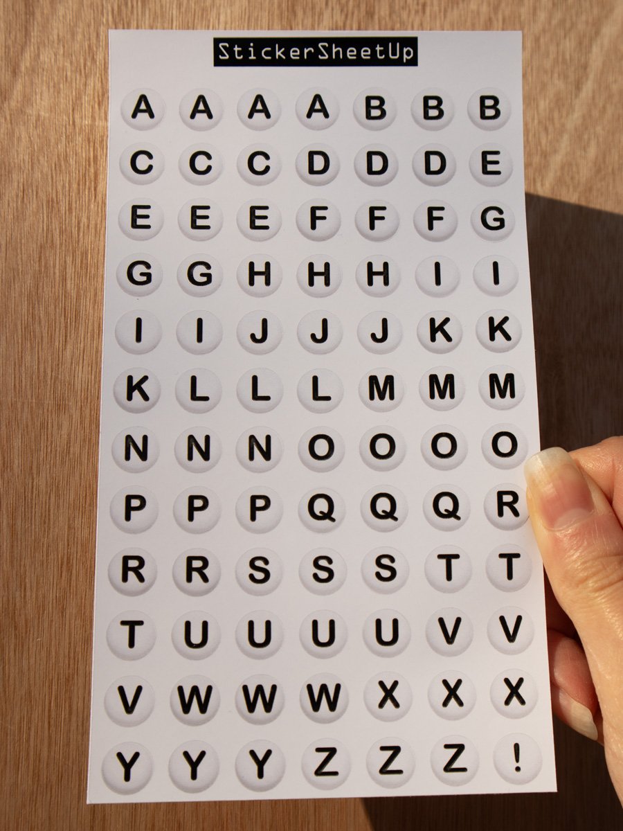Alphabet Letter Beads Sticker Sheet 001 product image (2)