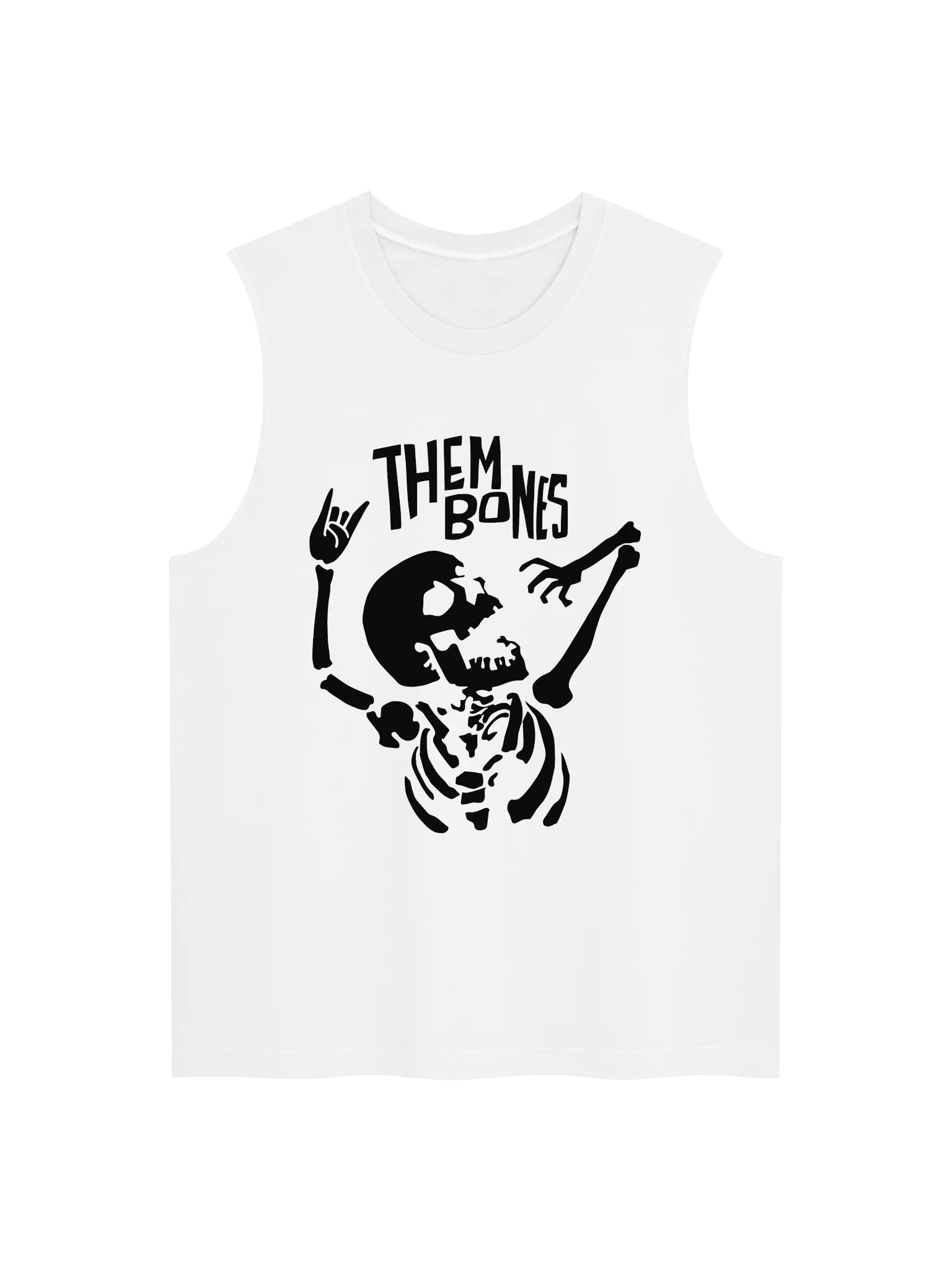 “Them Bones” Band Logo Muscle Tank, Light product image (1)