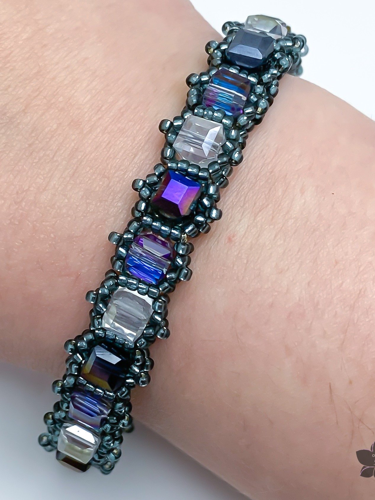 Beading Pattern – Crystal Cube Tennis Bracelet - 6mm product image (6)
