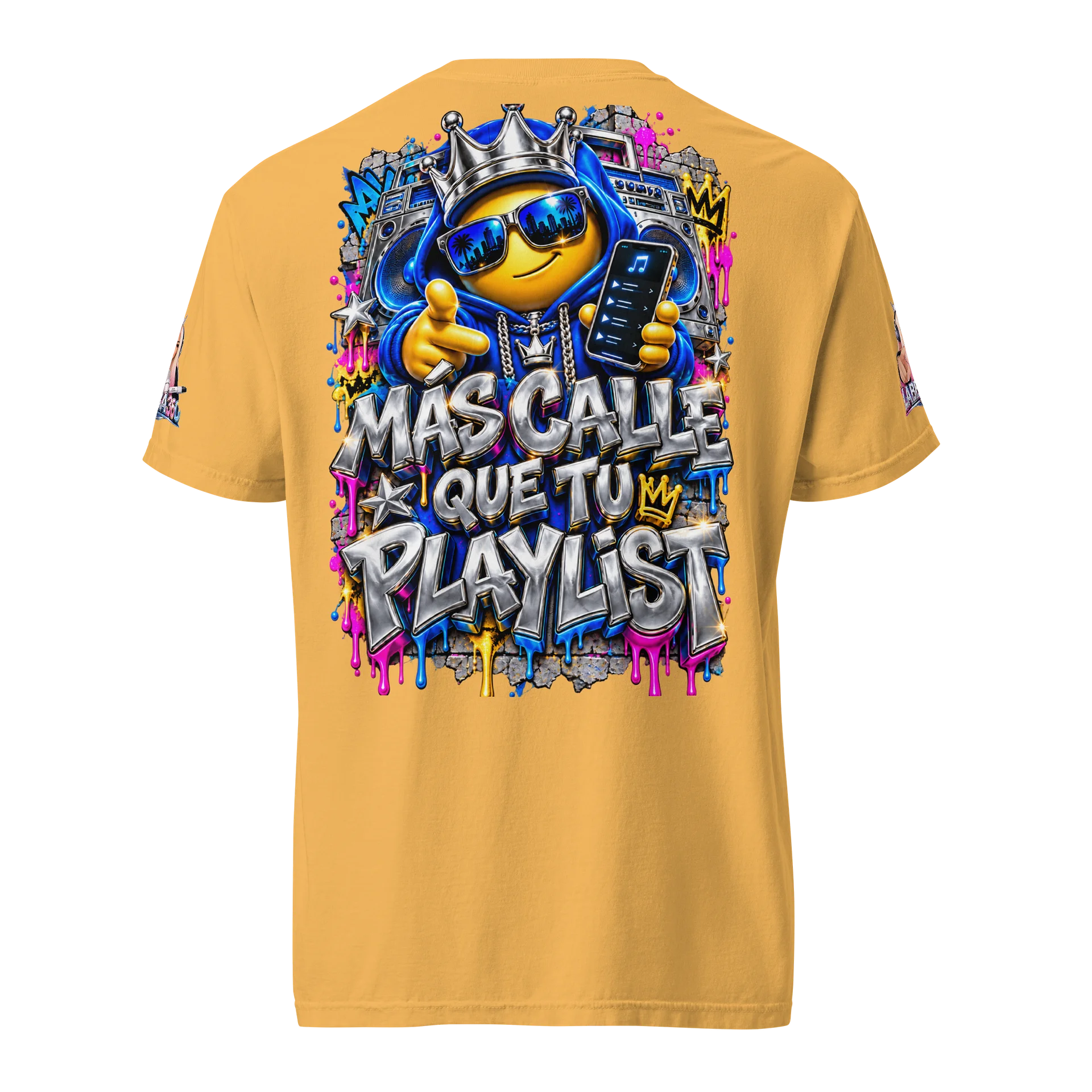 signature piece. The bold “Más Calle Que Tu Playlist” product image (2)
