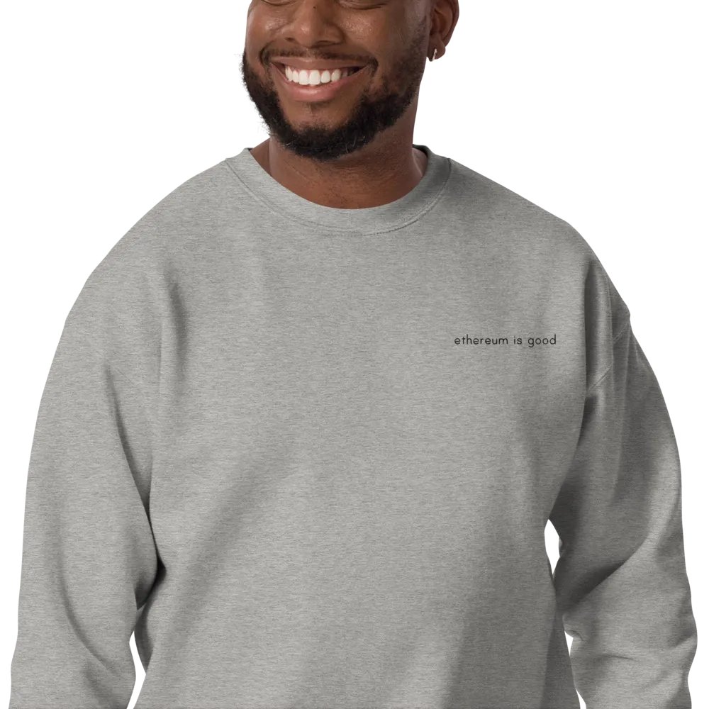 Ethereum is good crewneck (grey) product image (7)