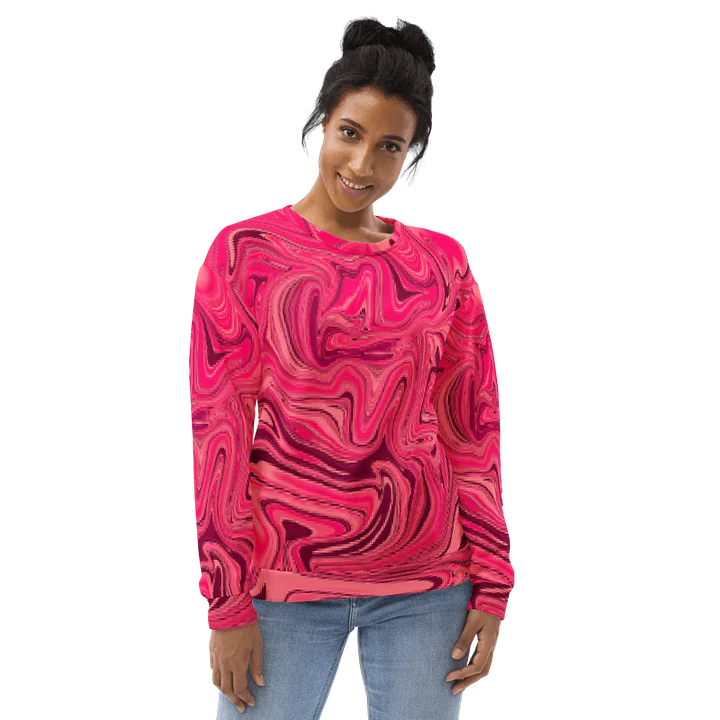 Sweatshirt - Shades of Magenta Pink Digital Fluid Art product image (1)