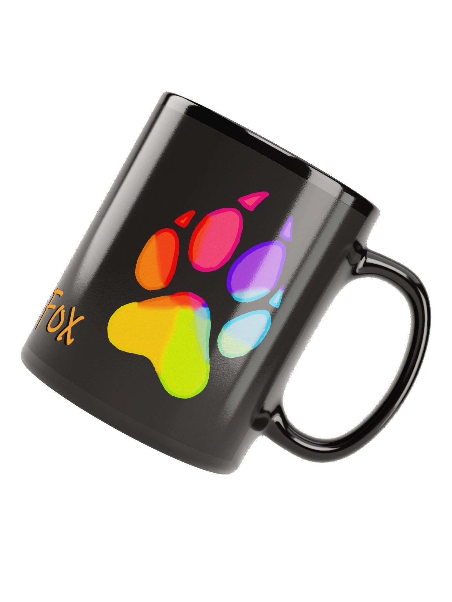 Rainbow Paw Black mug product image (8)