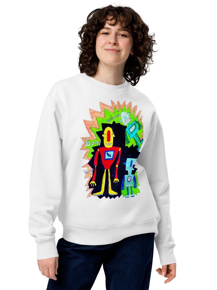 Whimsical Robot Trio Unisex Sweatshirt product image (1)