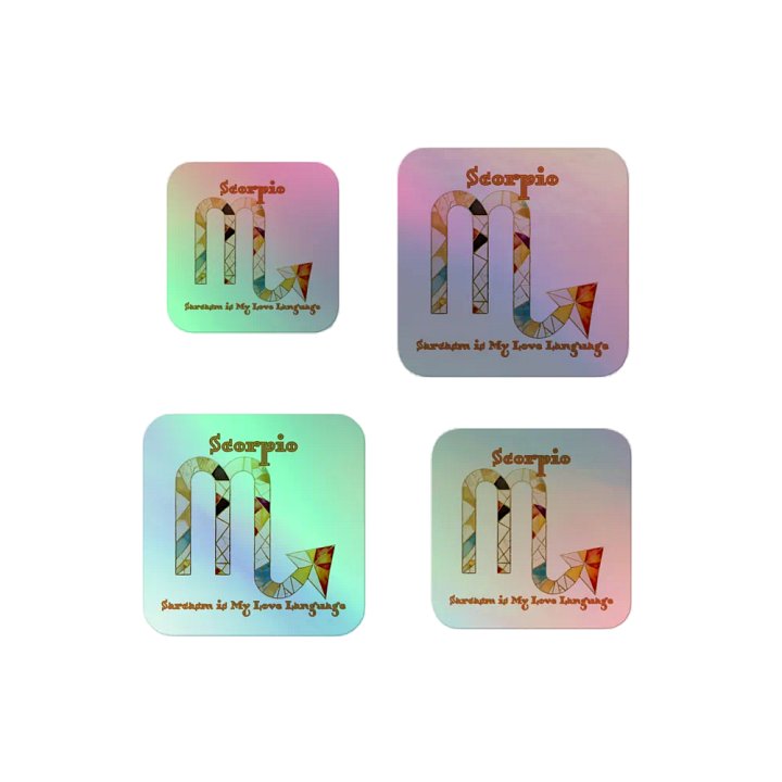 Scorpio & Sarcasm Holo Sticker Pack product image (2)