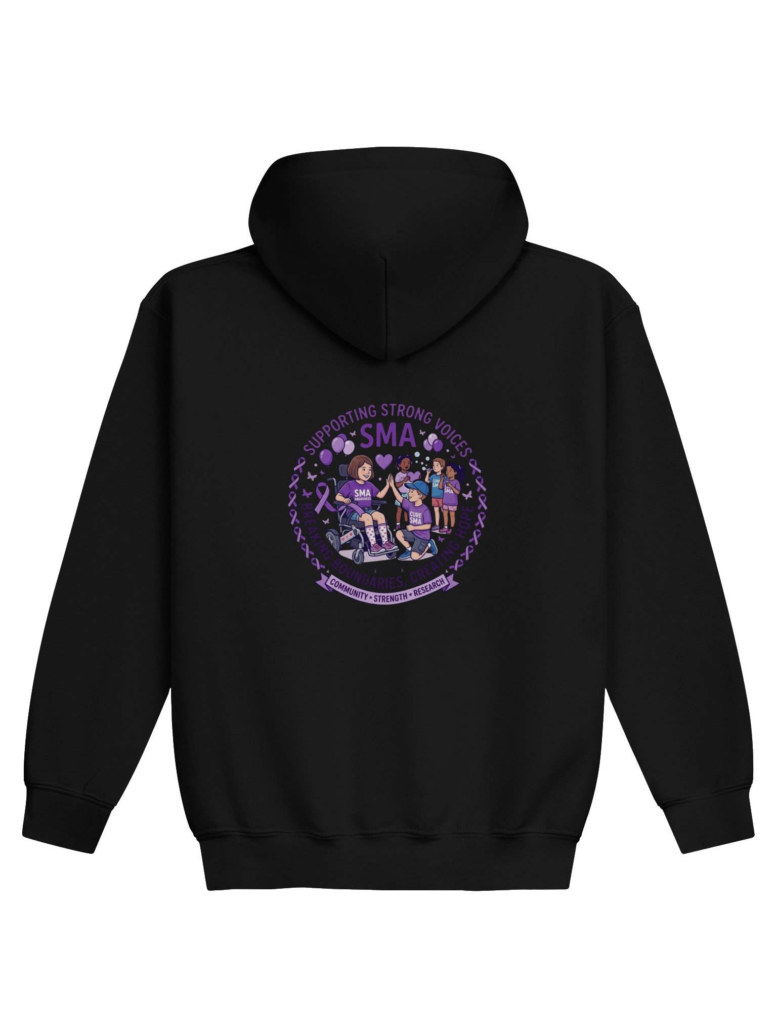 SMA Awareness Youth Hoodie Front and Back product image (2)