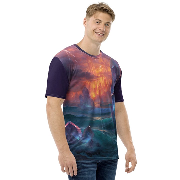 Stormlight Realms All-Over Print T-Shirt – Fantasy Crystal Citadel Tee product image (2)